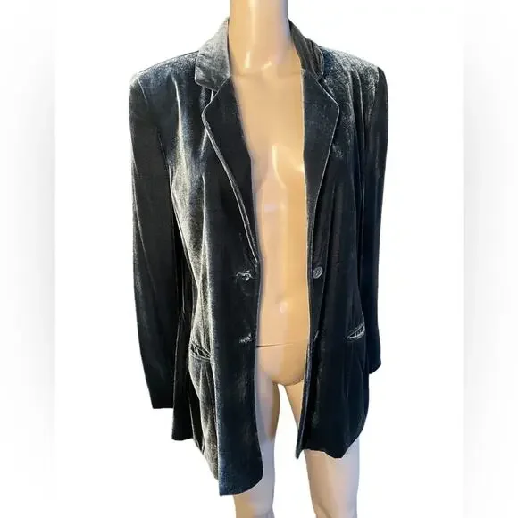 Citi by Yansi Fugel gray velvet suit size 10